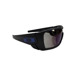 Oakley Batwolf Sunglasses Matte Black Blue Icon OO9101-01 127 Wrap Sport Mens